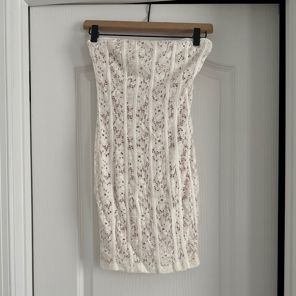 Lace Strapless Dress